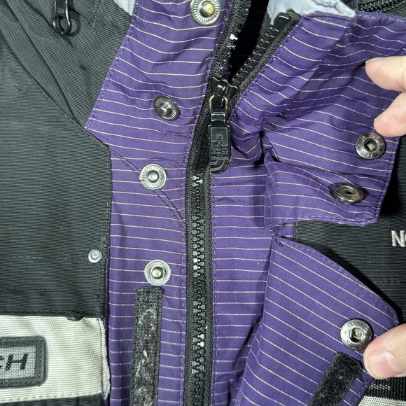 The North Face Steep Tech Jacket Womens Large Purple Belted Hooded Ski Parka - Picture 5 of 15
